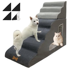 dog stairs for small dogs to 36 inches high beds, 7 step dog ramp stairs for 20-42 inch bed couch-bed,pet stairs for dogs to get on bed small old dogs large dog cats,Non-Slip balanced stairs 75 pounds