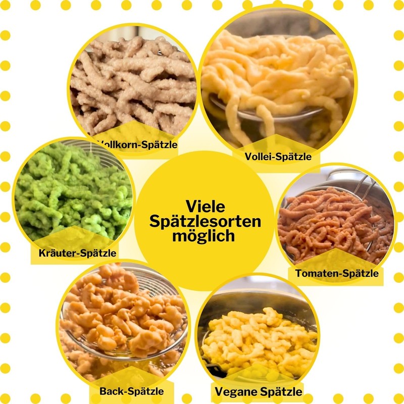 The Original Spätzle-Shaker for 4 Portions (875 ml Green) Homemade