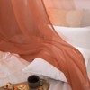 MIULEE Sheer Window Scarf Valance Extra Long Topper Terracotta Elegant