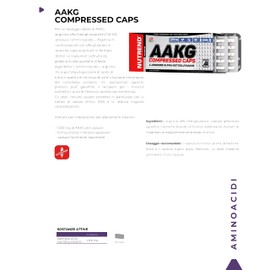 Nutrend AAKG 7500 COMPRESSED CAPS L-Arginin-Aminosäure-Stickstoffbilanz 120 Caps