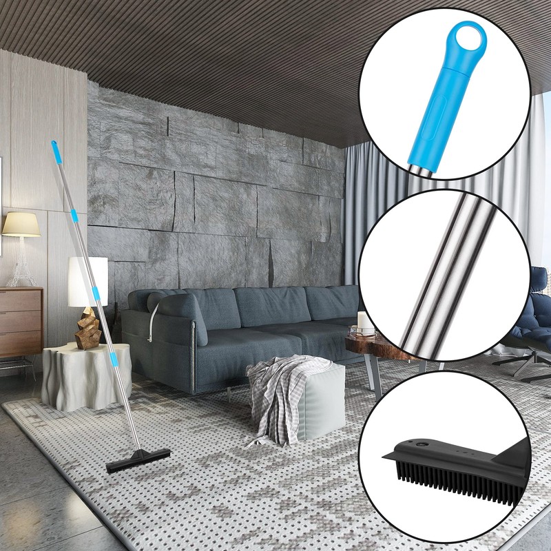SCRUBIT Fur Remover Broom, Pet Hair Removal Tool with Squeegee