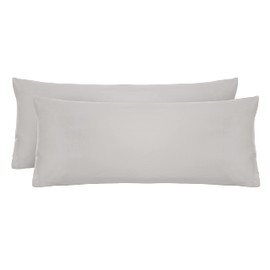 Biberna 0077144 Pillowcase Fine Jersey, Combed Cotton, Super Soft, 2 x 40 x 80 cm, Storm Grey