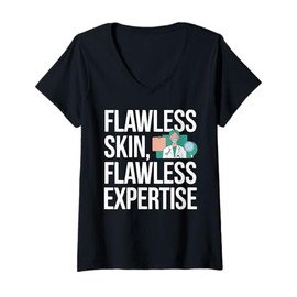 Womens Dermatologist Doctor Skin Dermatology Profession V-Neck T-Shirt