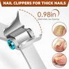 Toenail Clippers for Thick Toenails with Slant Wide Jaw Opening,