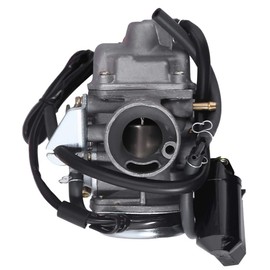PD24J Carburetor for 4-Stroke GY6 125cc 150cc ATV Go Karts Scooter Mopeds QMJ/QMI157 QMJ/QMI152 - Manifold Intake Fiameter 24mm PD24J Carb (Carburetor+Air Fuel Filter)
