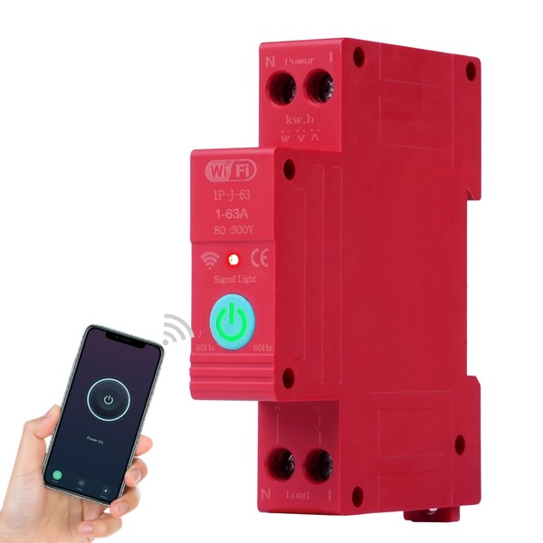 Jadeshay WiFi Switch Timer, Intelligent Circuit Breaker, WLAN Switch, DIN