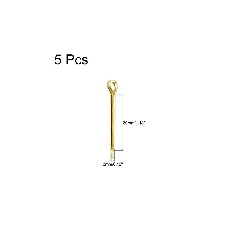 sourcing map Split Cotter Pin - 3mm x 30mm (1/8
