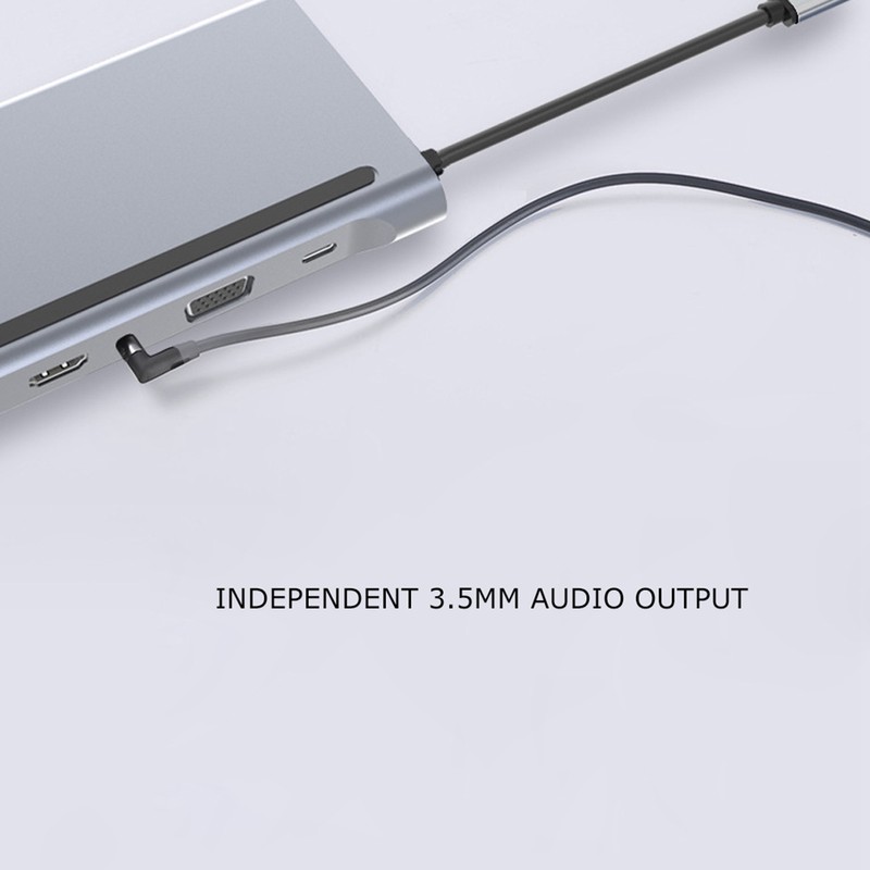 12‑in‑1 Docking Type‑C to Dual HDMI Same Screen Display USB