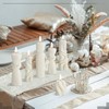 Threlaco 6 Pcs Ribbed Pillar Candles Modern Aesthetic Ribbed Decorative