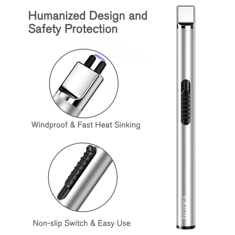 REIDEA Candle Lighter, Electric Arc Lighter with Safe Protector Button,