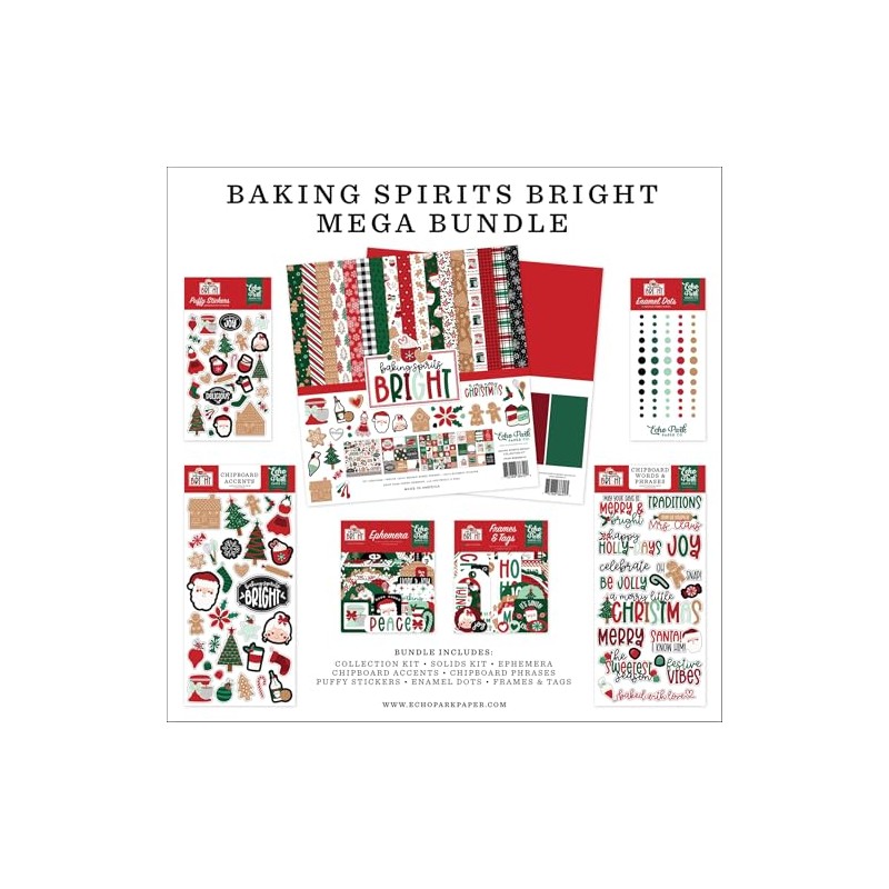 Echo Park Mega Bundle Collection Kit 12"X12"-Baking Spirits Bright