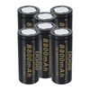 ABCTOY 26650 Rechargeable Battery 3.7V Lithium 6 Pack Flat Top