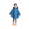 Freesmily Chubasquero impermeable para niños y niñas, Flor azul, Medium