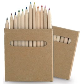 noTrash2003 Sustainable wooden coloured pencils according to EN71-3 and EN71-1 certified in sets of 12 coloured pencils as a party bag also for restaurants or hotels in a sustainable cardboard case (20)