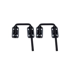 QCAA Child Safe & Home Security for Patio Door Loop Lock Latch, Sliding Door Loop Lock, 2", Matte Black, MIT, 2 Pack