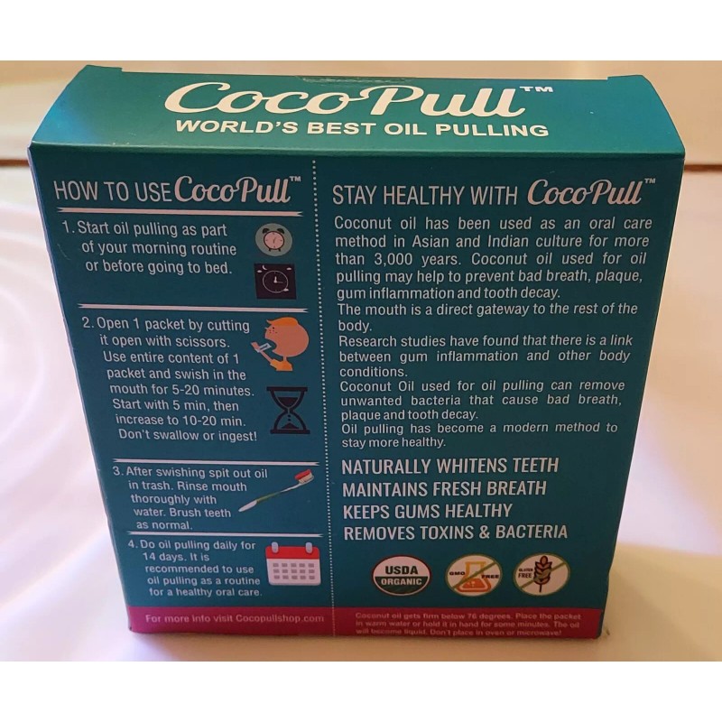 CocoPull Coconut Oil Pulling Mouthwash, For Fresh Breath, ORGANIC ORAL