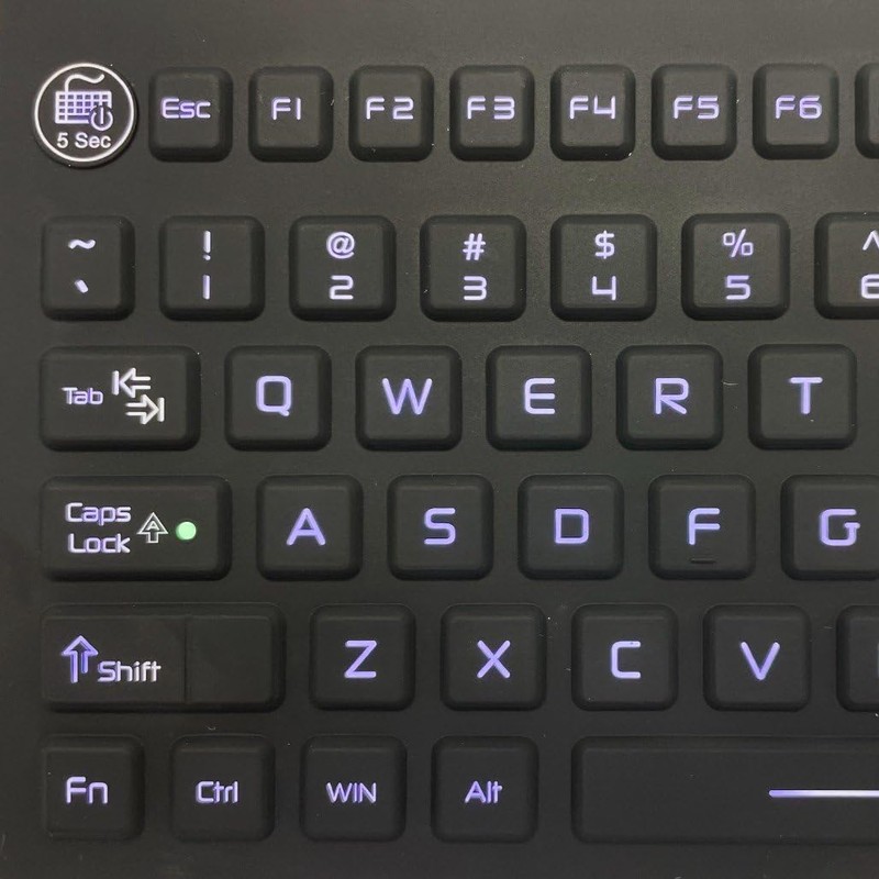 DSI Industrial Waterproof Backlit Keyboard with 2-in-1 Multi-Touch and Numeric