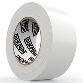 Lockport Duct Tape Heavy Duty Waterproof,20 Yards x 2 Inch,Strong Adhesive Roll for Indoor & Outdoor Repair,No Residue,Tear by Hand - Duct Tape Bulk Value (White, 1-Pack)