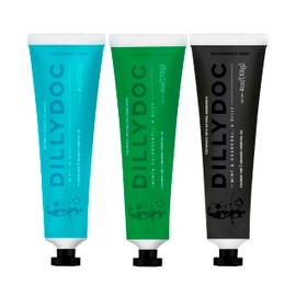 DILLYDOC - Fluoride-Free Mint Toothpaste for Fresh Breath, Gentle on Teeth, Natural Ingredients, Eco-Friendly Bioplastic Tube, Sustainable Oral Care for Adults and Kids (3 Pack, Mix)