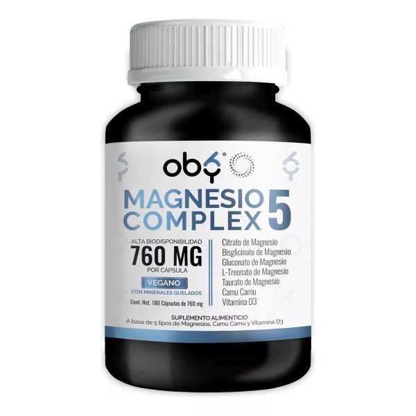 5 Magnesios Citrato Magnesio Polvo, Glicinato Magnesio, Treonato, Taurato, Gluconato