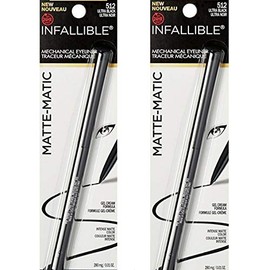 L'Oreal Paris Infallible Matte-Matic Mechanical Eyeliner, 512 Ultra Black (Pack of 2)