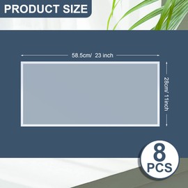 8 Pcs Abrasive Blasting Cabinet Lens Cover Polyester Film Sandblast Cabinet Inner Lens Protector Adhesive Standard Sand Blast Film for Sandblast Replacement, 23 x 11 Inch