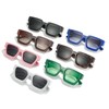 YUELUQU Retro Rectangular Sunglasses Large Square Chunky for Men Women