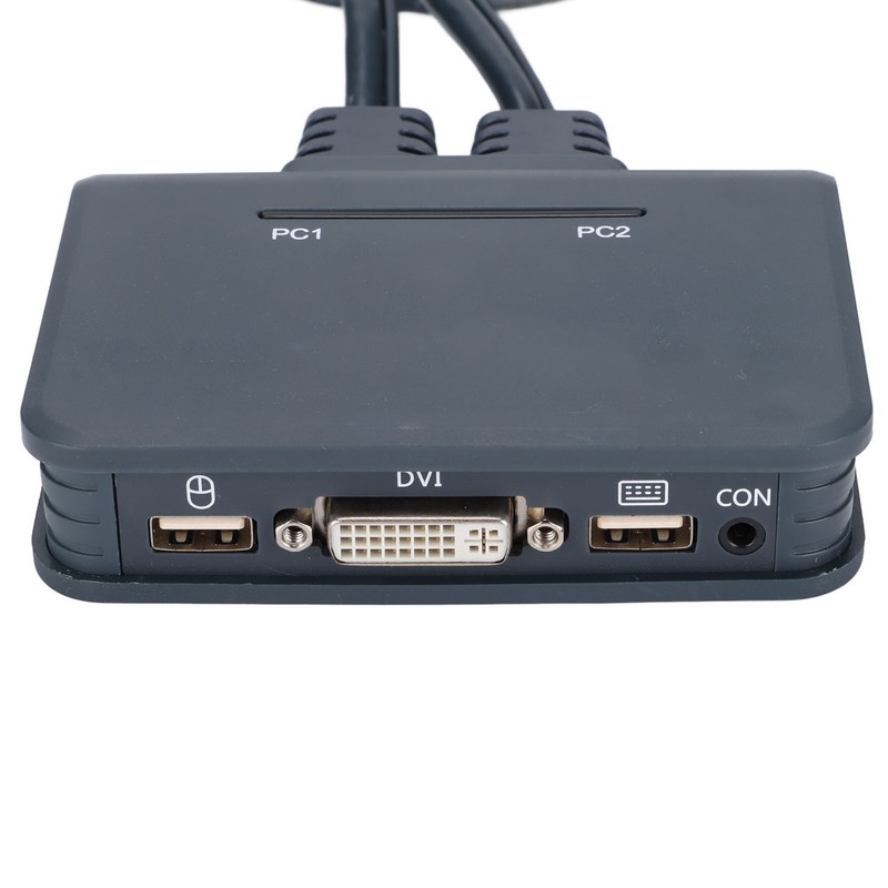 USB KVM Switch 2 Ports Wired HD Multimedia Interface KVM