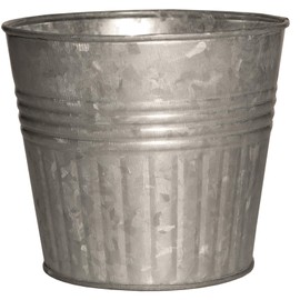 4" Round Planter - Galvanized