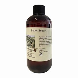 Butter Flavoring Extract, OliveNation Butter Extract - PG Free, Natural, Sugar Free, Non-GMO, Gluten Free, Kosher - 8 oz