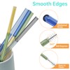 VirtuGro 10PCS Glasstrohhalme Trikolore Strohhalme Glas Glasstrohhalme Lang Trinkhalme Glasröhrchen