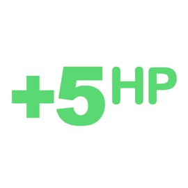 STICKER DAD Plus 5hp V1 Vinyl Decal by StickerDad® - Size: 5", Color: Lime Green - Windows, Walls, Bumpers, Laptop, Lockers, etc.