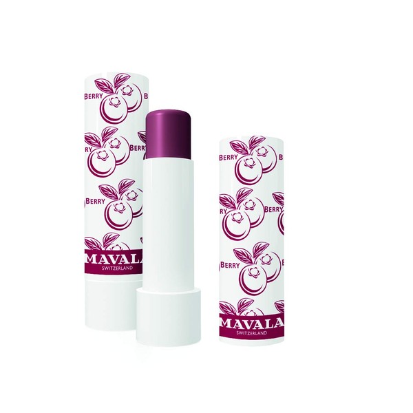 Mavala Lip Balm, Berry, SPF 15, 0.15 Ounce Tube, Lip Repair Moisturizing, Tinted Lip Balm, Travel Size, Long Lasting, Gluten Free Balm to Protect and Soothe Dry Chapped Lips