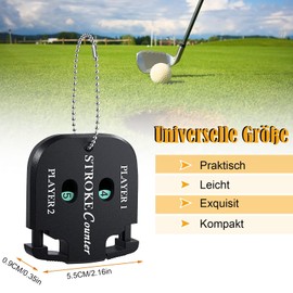 Golf Score Counter,2 Player Stroke Counter Golf Score Indicator Mini Golf Score Counter Portable Golf Stroke Counter Golf Counter Clicker,Shot Stroke Putt Score Counter for Golf Game Score Keeper