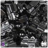BeadTin Opaque 22mm Train Plastic Pony Beads (24pcs) (Black)