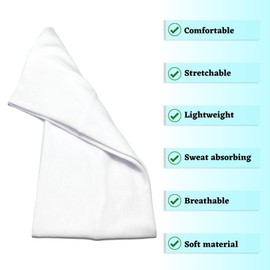 WESTEND CHOICE Extra Wide Headbands 11cm Plain Stretchy Kylie Head Band Unisex Bandeau Headbands for Women & Men Soft Hairbands Yoga Bandana Headband (White)