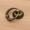 LXZ 6 PCs Vintage Antique Brass Drop Ring Pulls -Drawer