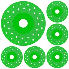 6 PCS Rock Slab Grinding Discs, Rock Slab Cutting Wheel for Ceramic Stone Tile Glass, Diamond Chamfered Saw Disc for Angle Grinder