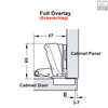 LOOTICH 165 Degree Full Overlay 35mm Hinges with Hydraulic Damper
