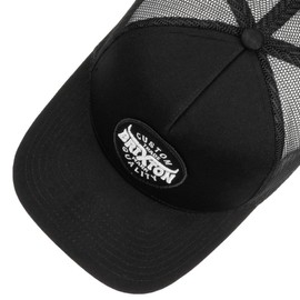 Brixton Round Logo Trucker Cap Baseball Cap Trucker Cap Mesh Cap Snapback, black, Unit size