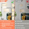 Nintiue 【Upgraded】 Dimmable Floor Lamp, 1000 Lumens LED Edison Bulb