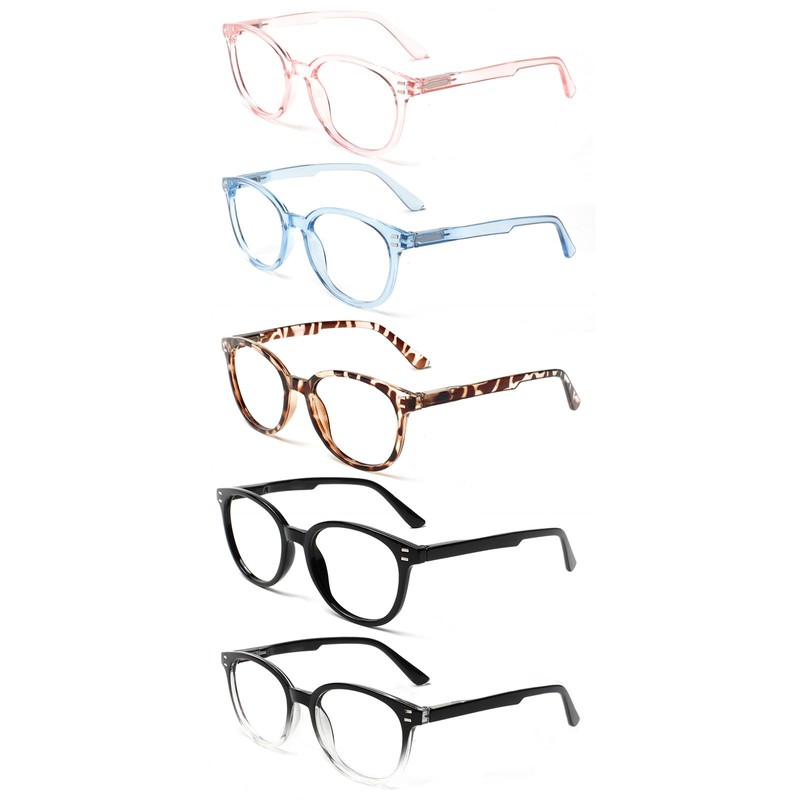 3 Pack Reading Glasses Spring Hinge Stylish Readers Black/Tortoise for