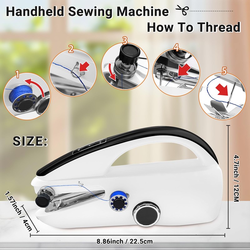 Handheld Sewing Machine, Mini Hand Held Sewing Machine for Beginners,