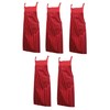 Zukeo Chef Pack of 5 Professional Woven Stripe Cotton Butchers