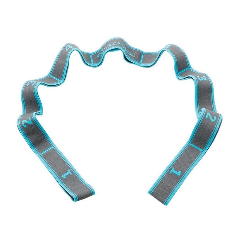 BEALIFE Blue 9 Loops Yoga Pull Strap Fitness Stretching Band