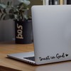 Religious Car Mirror Decal, Trust in God Vinyl Sticker for