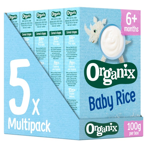 Organix Baby Rice Organic 6+ Months 100 g (Pack of 5)