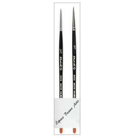Raphael Series 8404, Kolinsky Router Brush, Set of 2, Size 5/0, 3/0 (Raphael France)