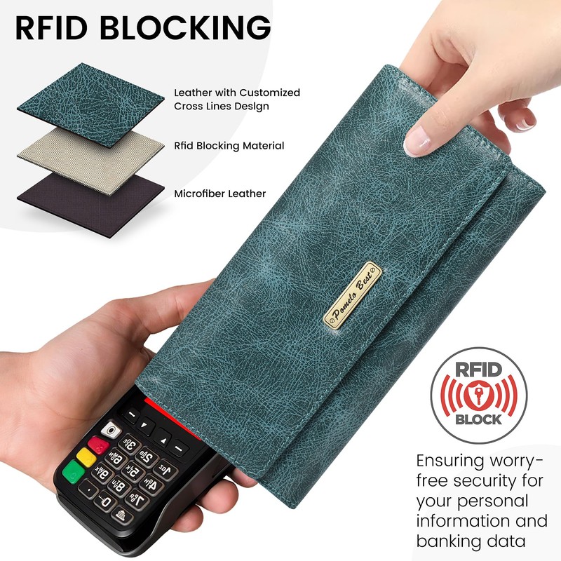 Pomelo Best Wallet Women RFID Blocking Trifold Credit Card Holder