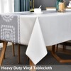 TruDelve Plastic Table Cloth Square Table Gray Vinyl Tablecloth Waterproof